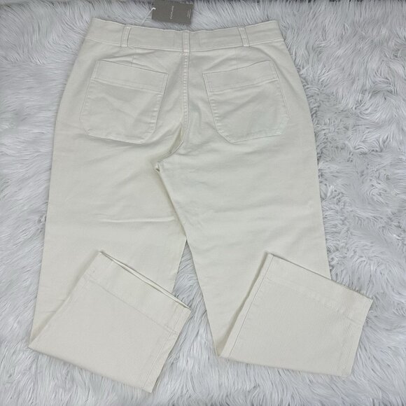 Everlane Women’s NWT Bone The Organic Straight-Leg Minimalist Pant 16/W35.25/L26 - Picture 4 of 12